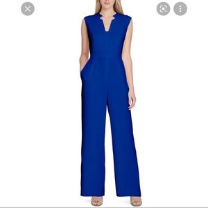 Tahari Cobalt Blue Jumpsuit
